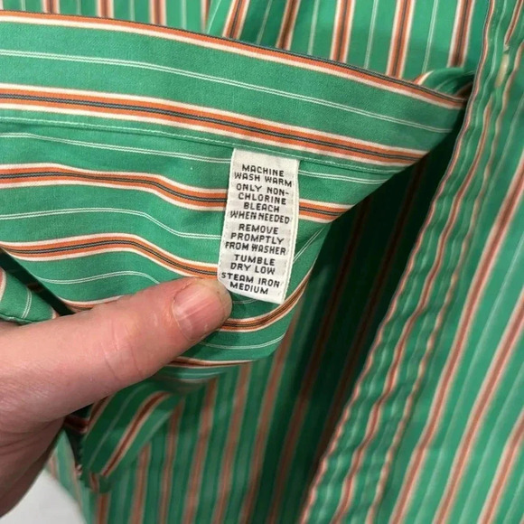 Ralph Lauren Men’s Short Sleeve Striped Button Down size M - Picture 10 of 11
